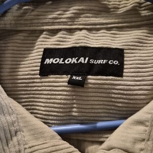 Molokai Surf Co. Men's Casual Tan Button Down Shirt